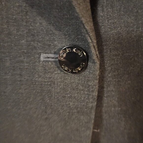 Calvin Klein Women's Gray One Button Blazer Jacket Professional Chic Size 8 - Picture 7 of 8